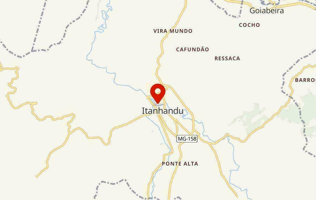 Mapa de Itanhandu em Minas Gerais