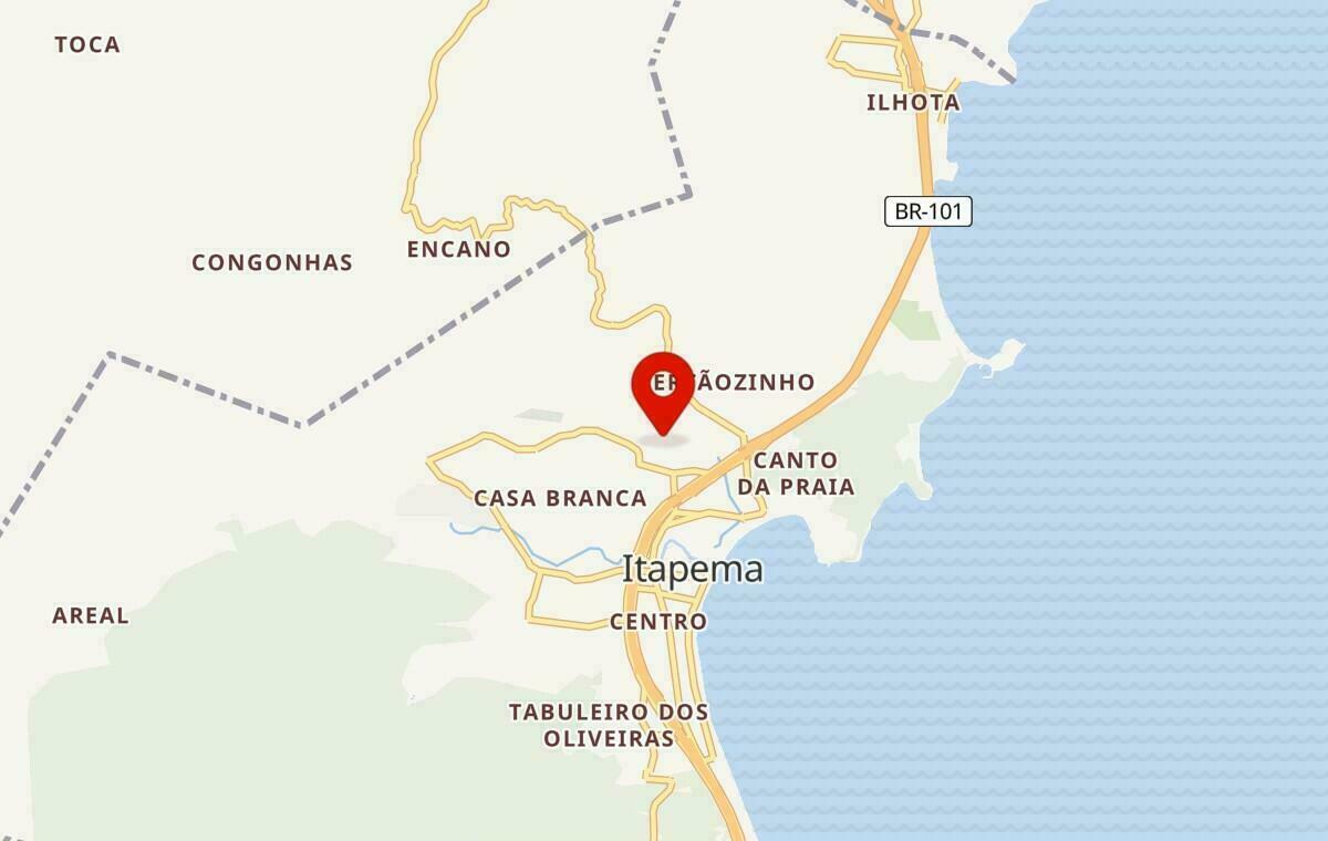 Mapa de Itapema em Santa Catarina