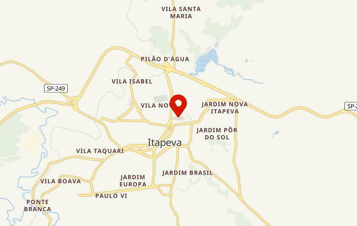 Mapa de Itapeva em São Paulo
