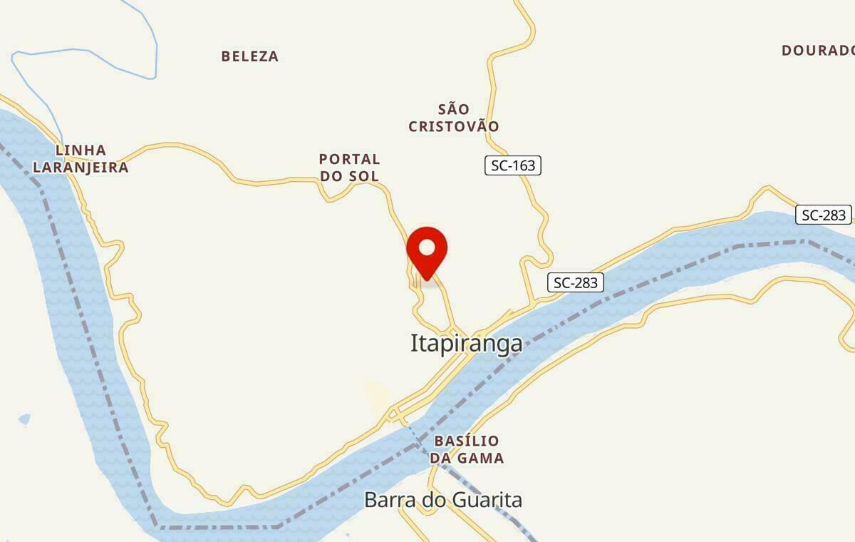 Mapa de Itapiranga em Santa Catarina