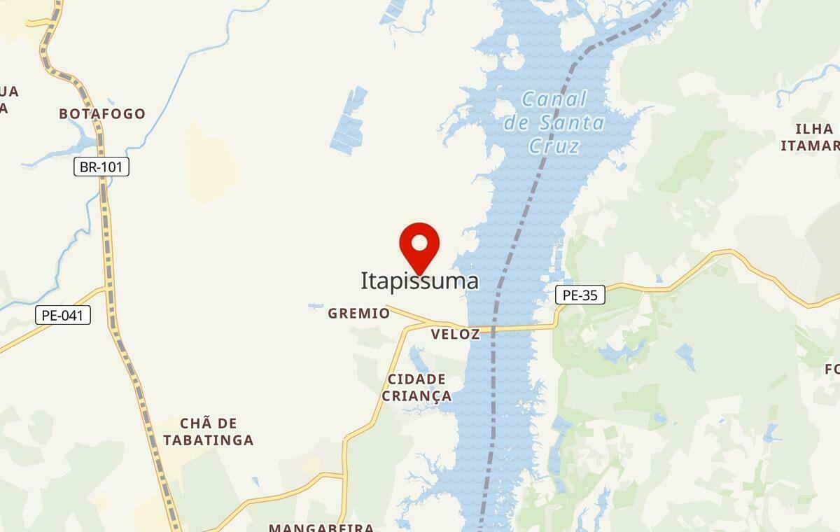 Mapa de Itapissuma em Pernambuco