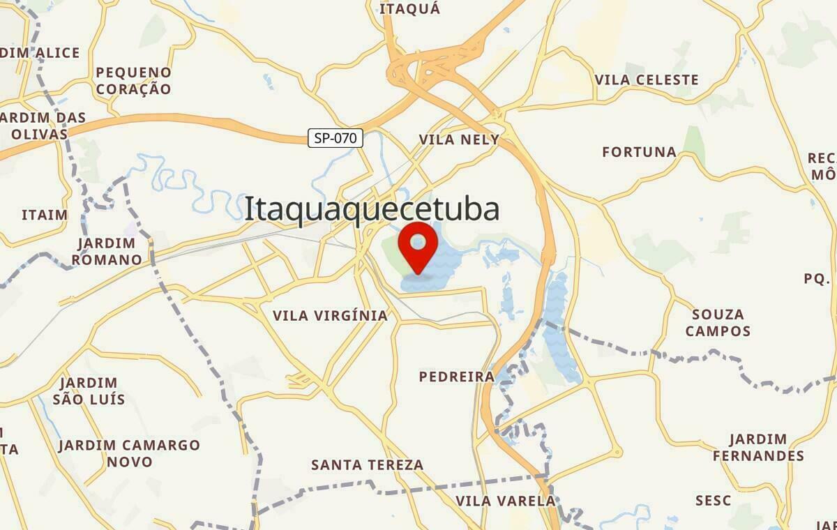 Mapa de Itaquaquecetuba em São Paulo