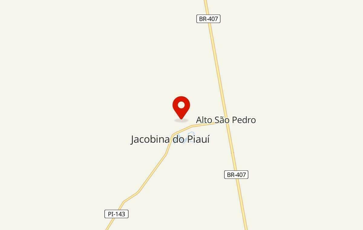 Mapa de Jacobina do Piauí no Piauí