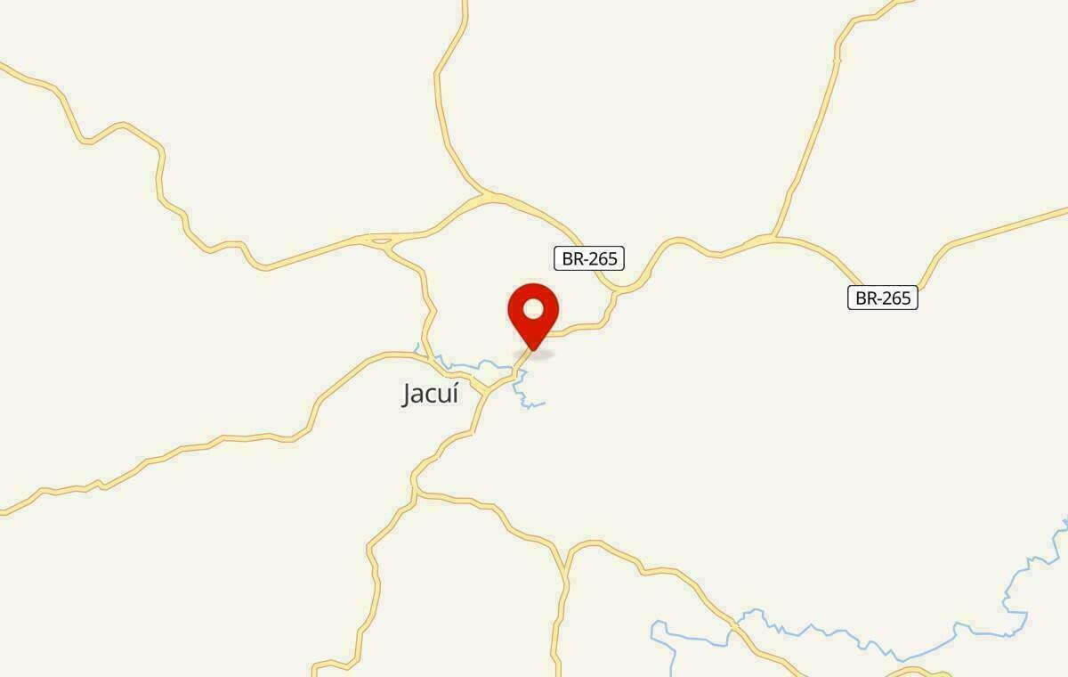Mapa de Jacuí em Minas Gerais