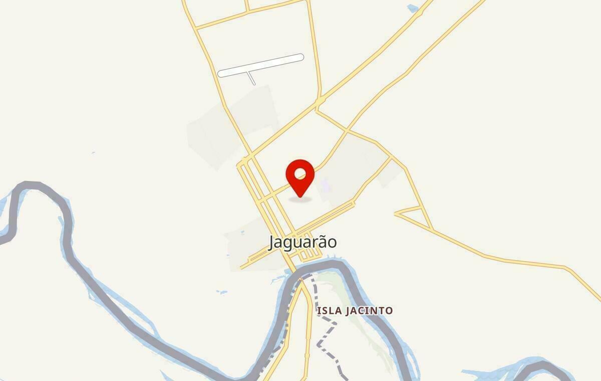 Mapa de Jaguarão no Rio Grande do Sul