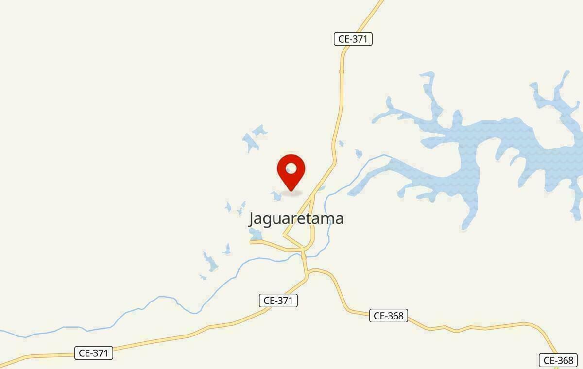 Mapa de Jaguaretama no Ceará