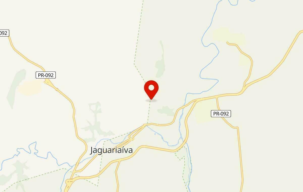 Mapa de Jaguariaíva no Paraná