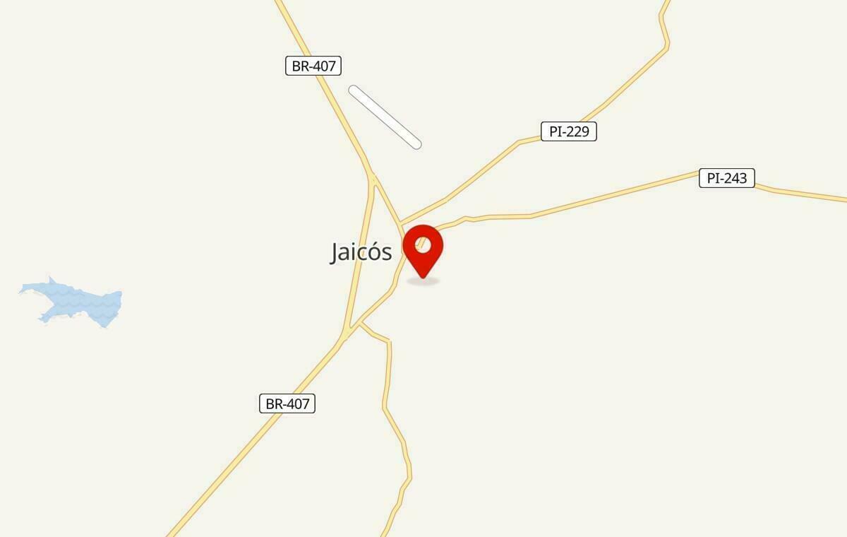 Mapa de Jaicós no Piauí