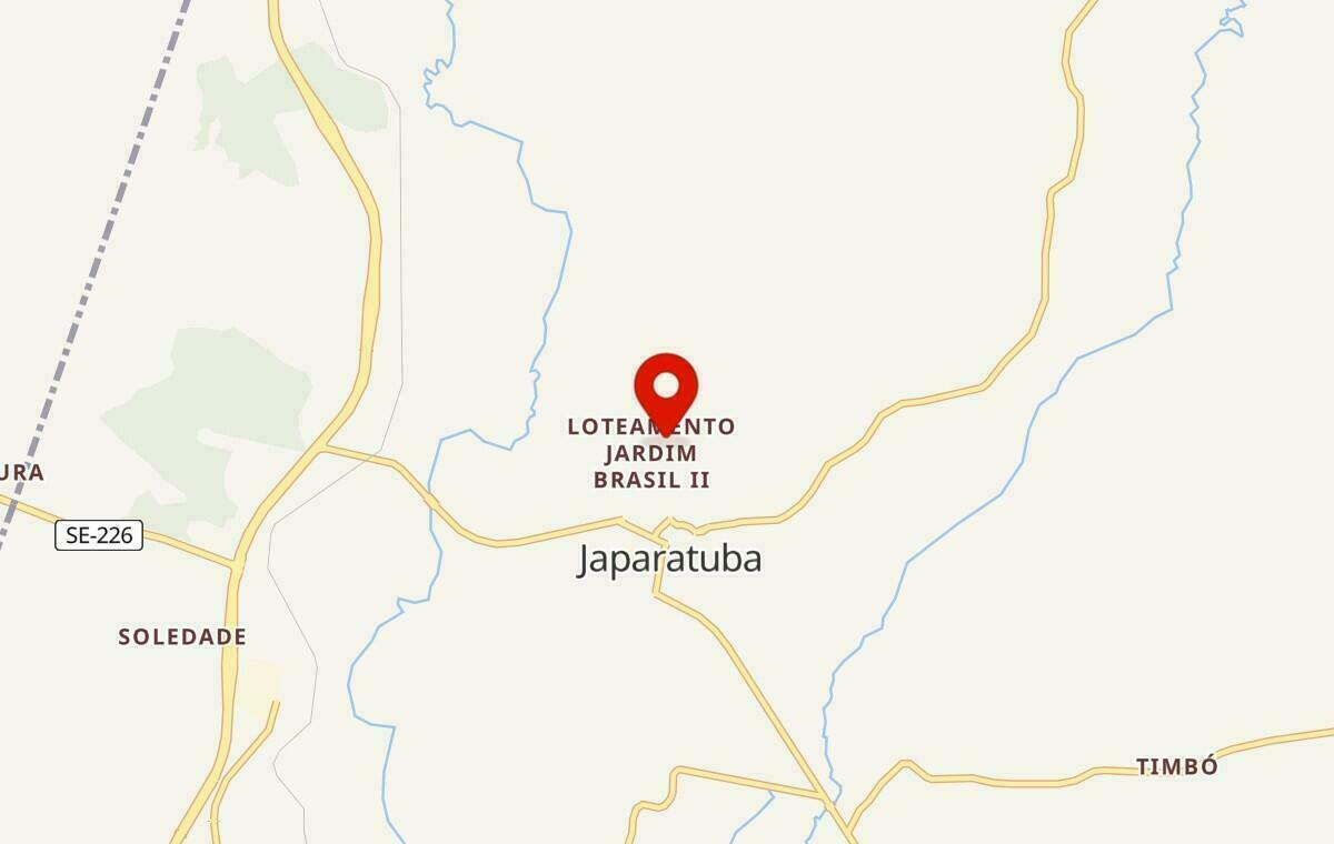 Mapa de Japaratuba em Sergipe