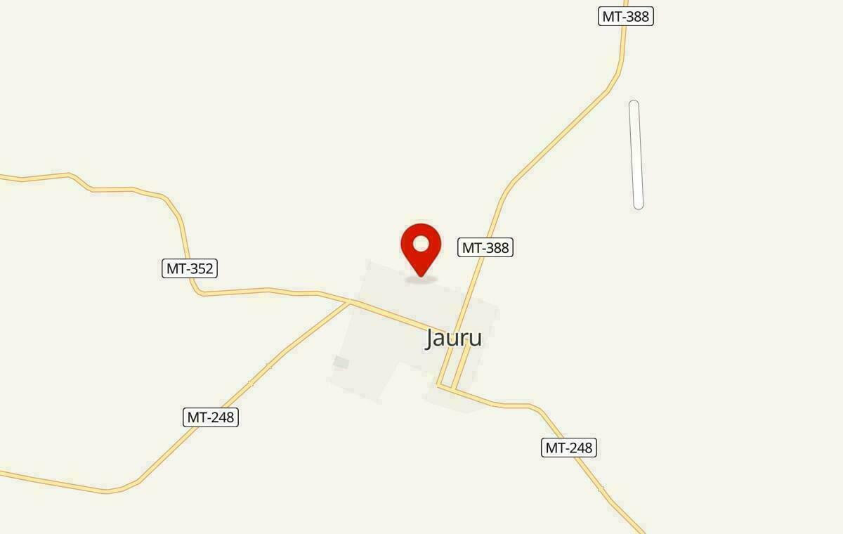 Mapa de Jauru no Mato Grosso