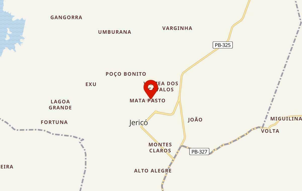 Mapa de Jericó na Paraíba