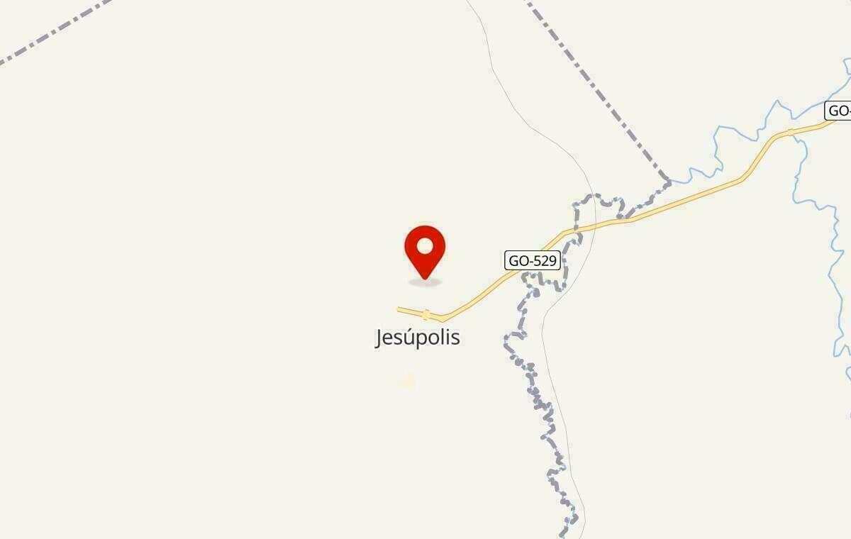 Mapa de Jesúpolis em Goiás