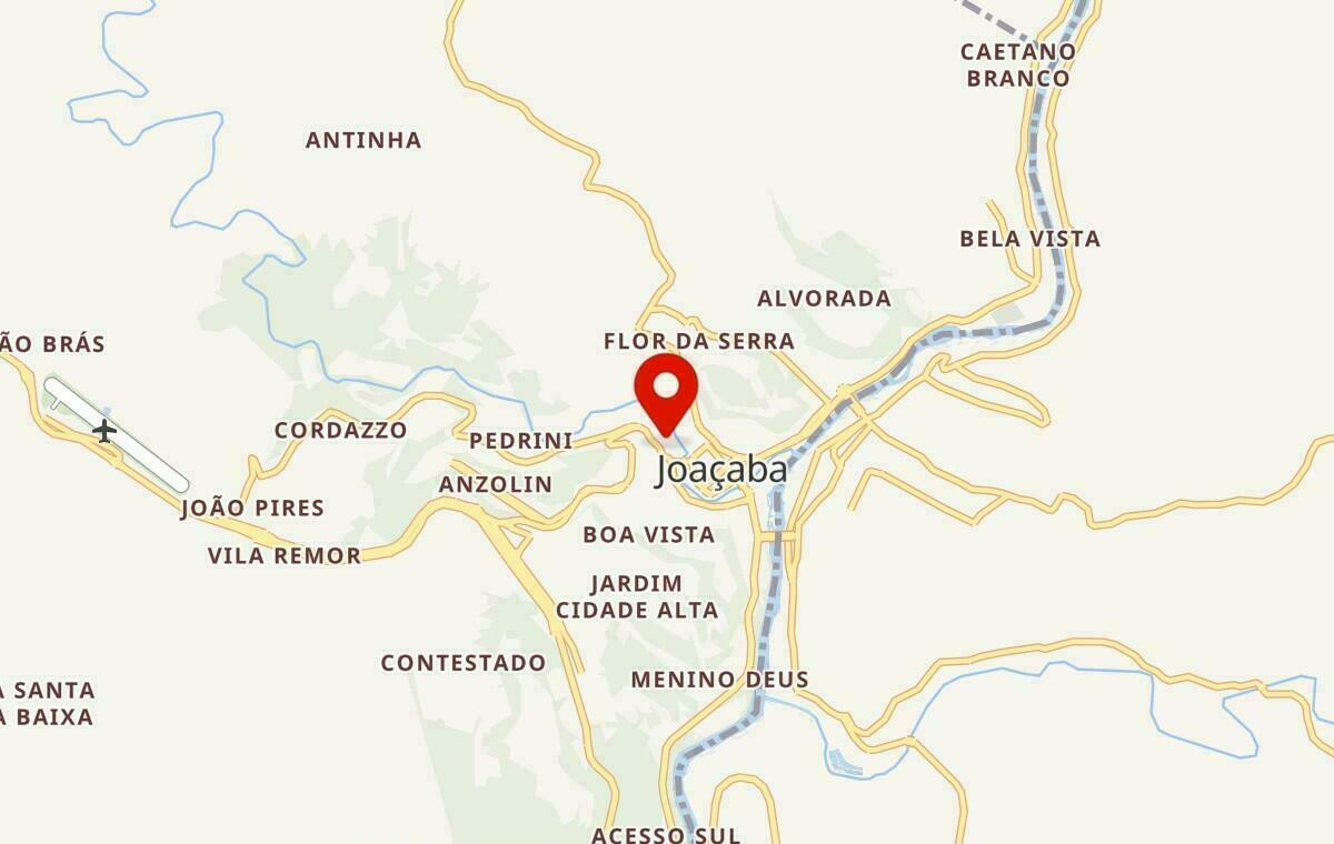 Mapa de Joaçaba em Santa Catarina