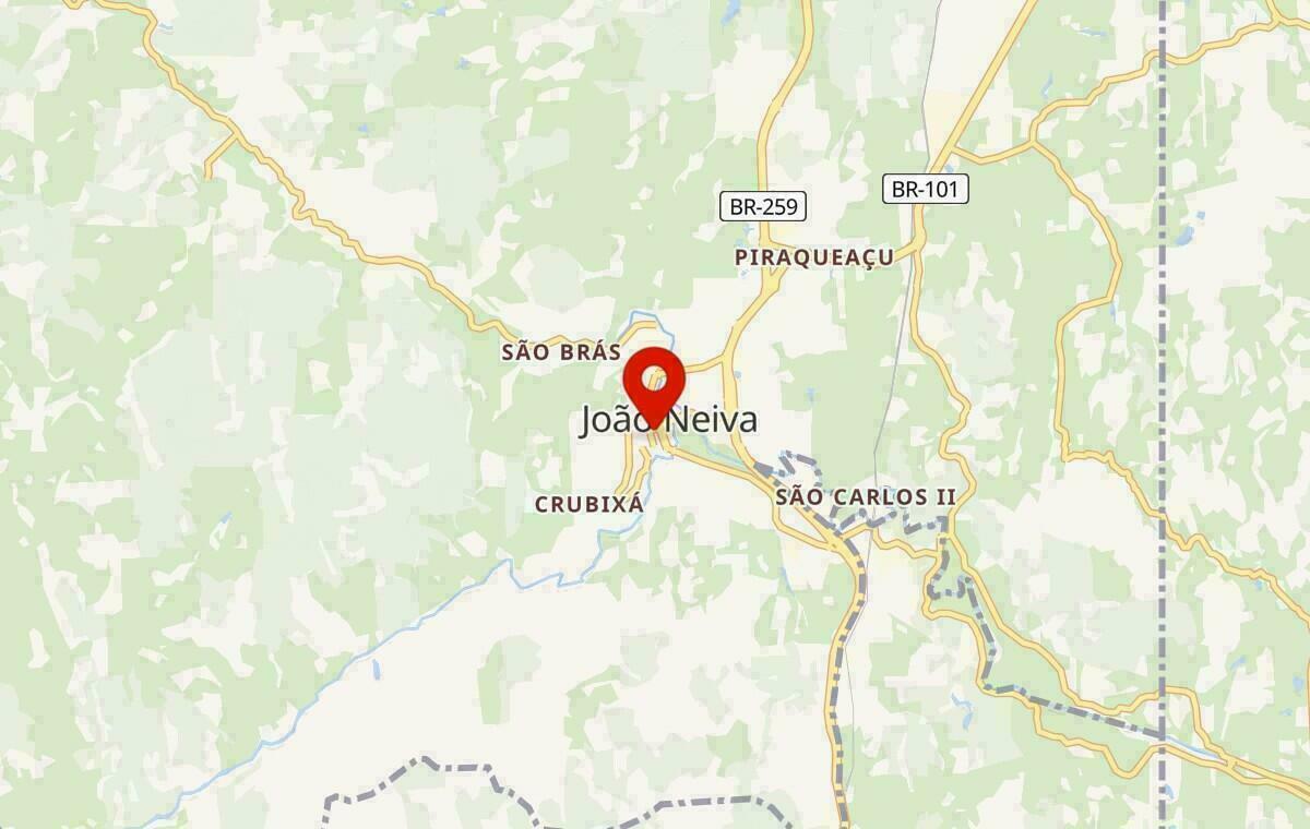Mapa de João Neiva no Espírito Santo