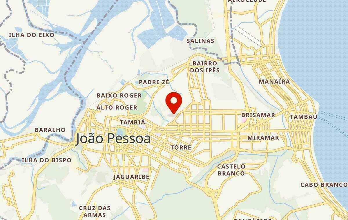 Mapa de João Pessoa na Paraíba