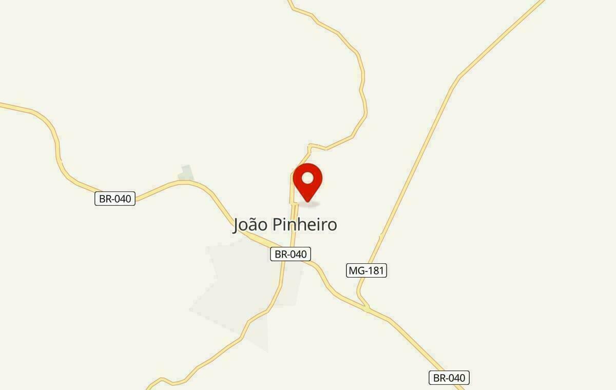 Mapa de João Pinheiro em Minas Gerais