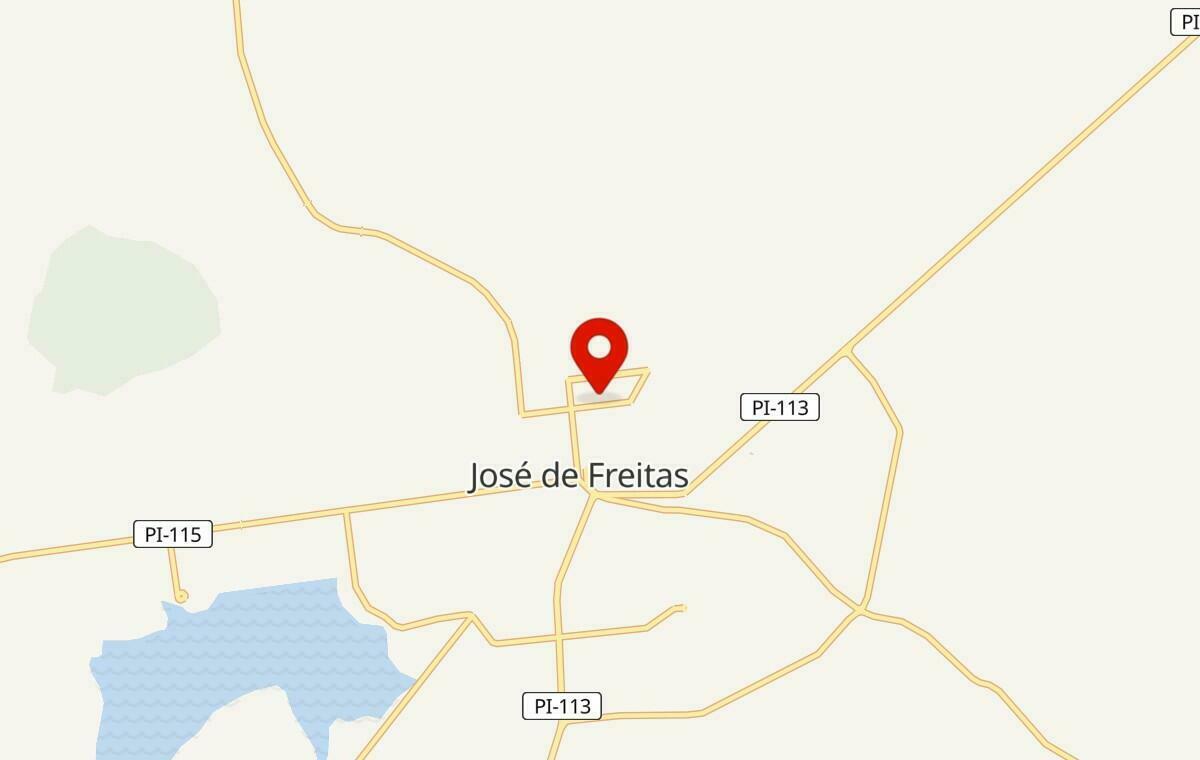 Mapa de José de Freitas no Piauí