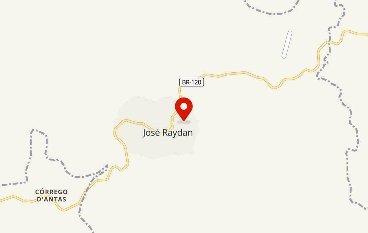 Mapa de José Raydan em Minas Gerais