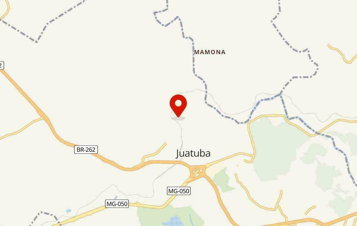 Mapa de Juatuba em Minas Gerais
