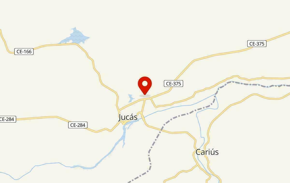 Mapa de Jucás no Ceará