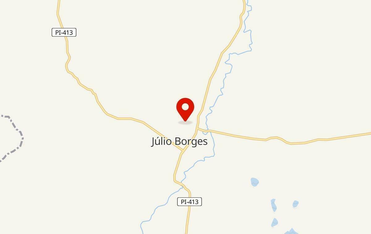 Mapa de Júlio Borges no Piauí