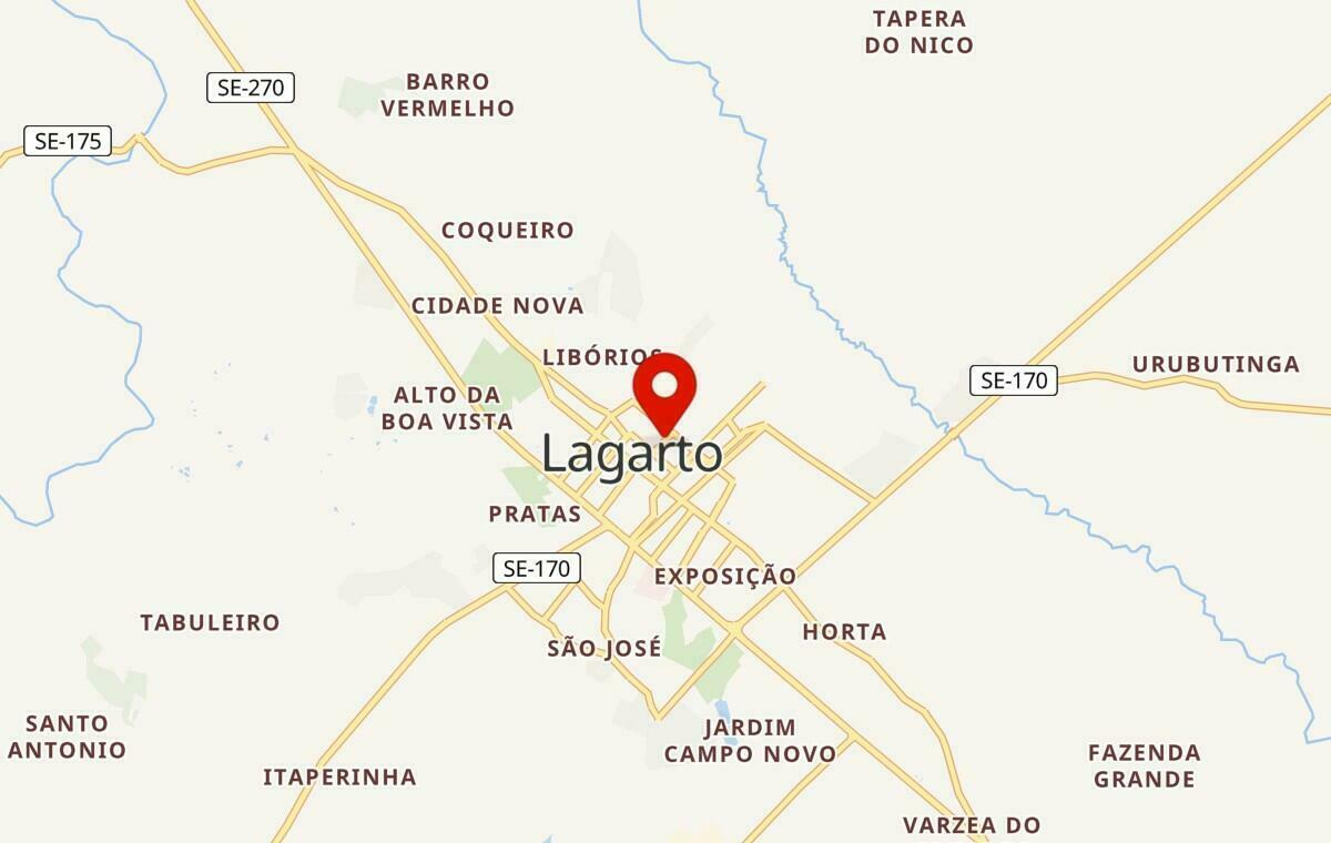 Mapa de Lagarto em Sergipe