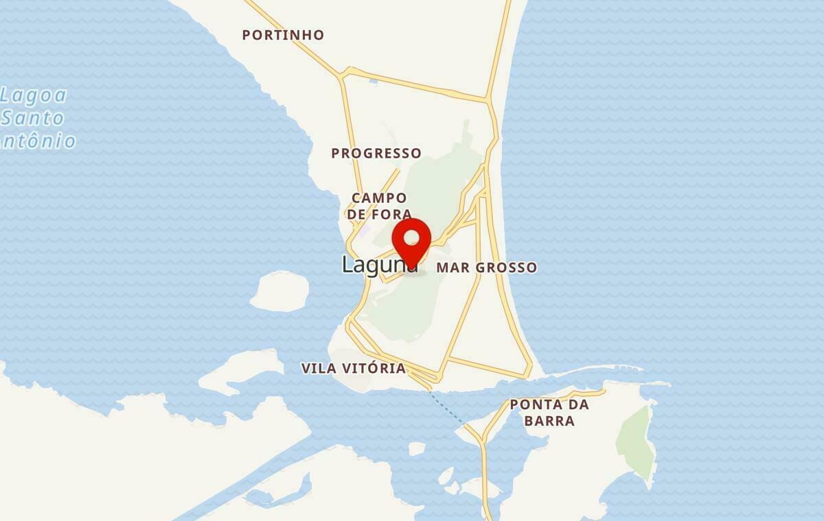 Mapa de Laguna em Santa Catarina