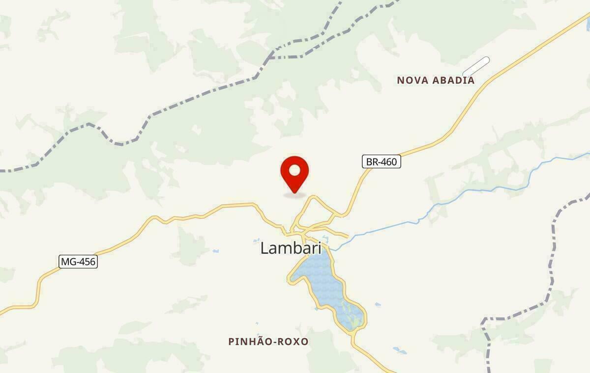 Mapa de Lambari em Minas Gerais