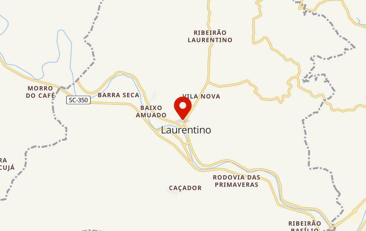 Mapa de Laurentino em Santa Catarina