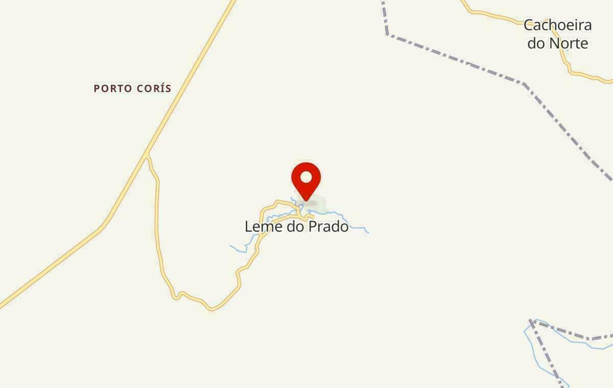 Mapa de Leme do Prado em Minas Gerais