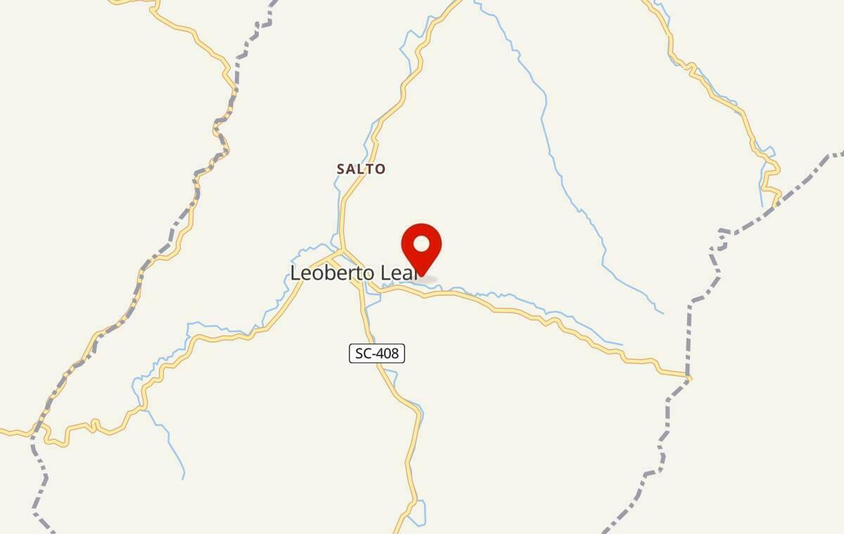 Mapa de Leoberto Leal em Santa Catarina