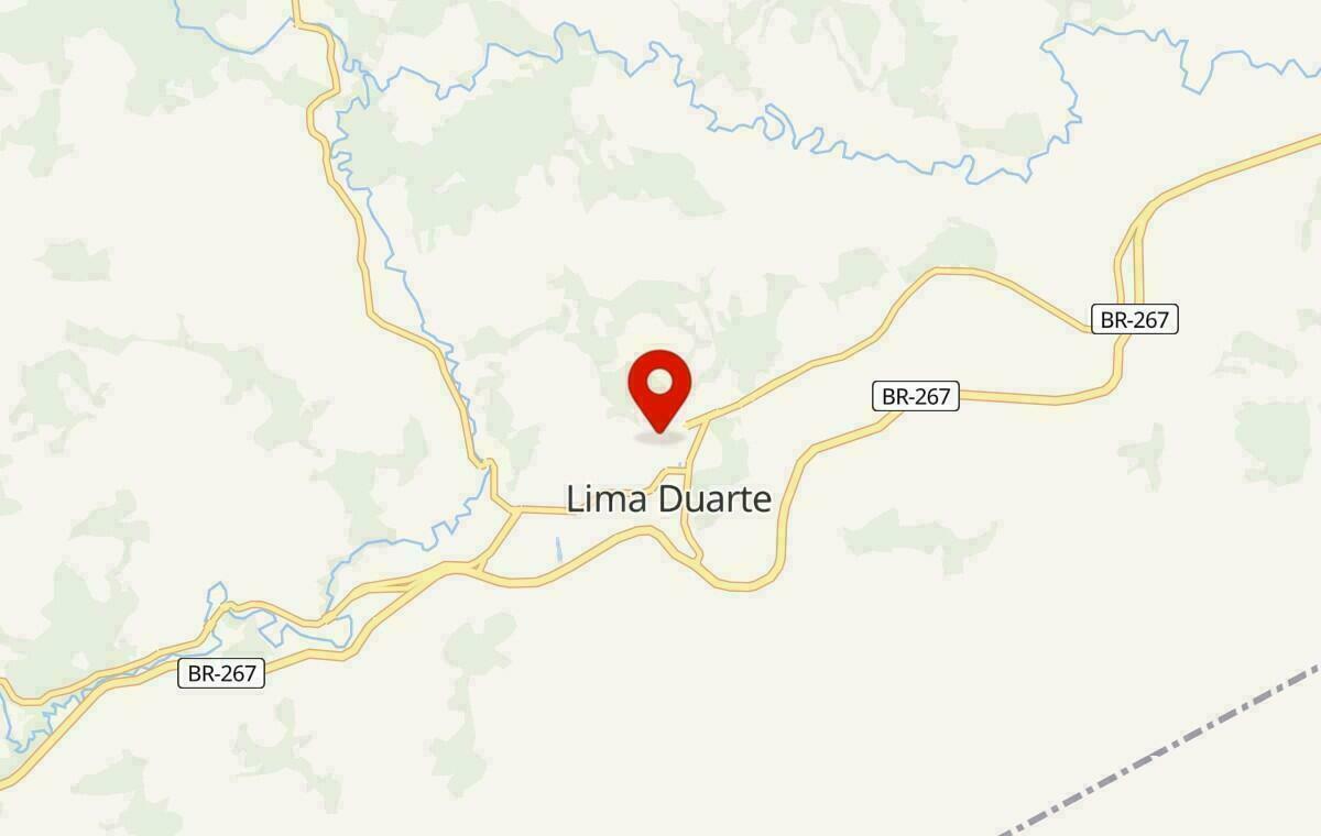 Mapa de Lima Duarte em Minas Gerais