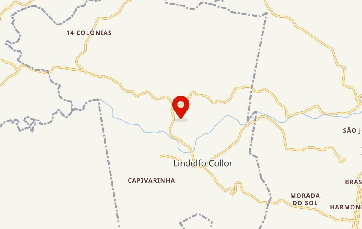 Mapa de Lindolfo Collor no Rio Grande do Sul