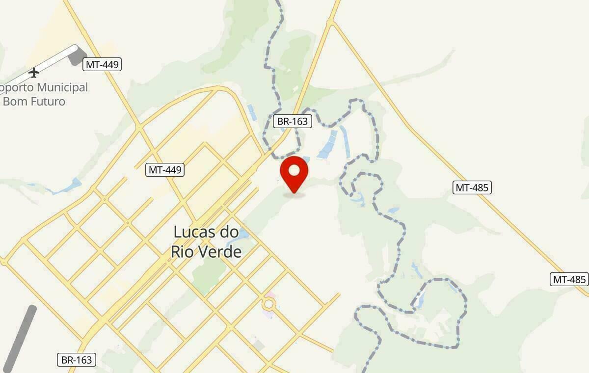 Mapa de Lucas do Rio Verde no Mato Grosso