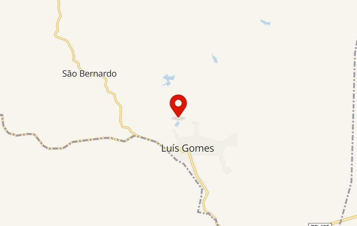 Mapa de Luís Gomes no Rio Grande do Norte