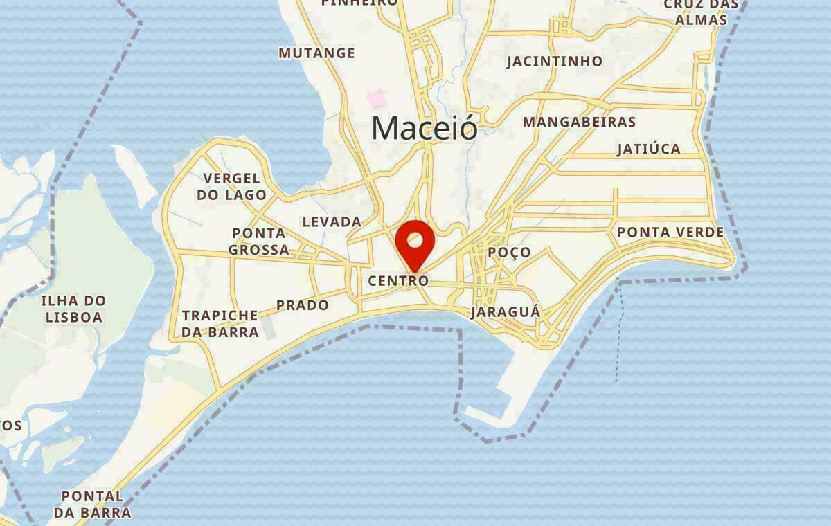 Mapa de Maceió em Alagoas