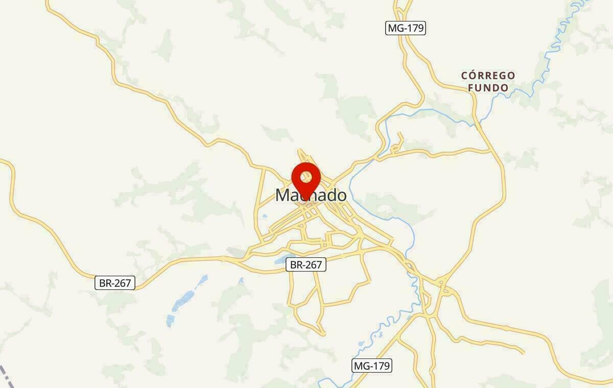 Mapa de Machado em Minas Gerais