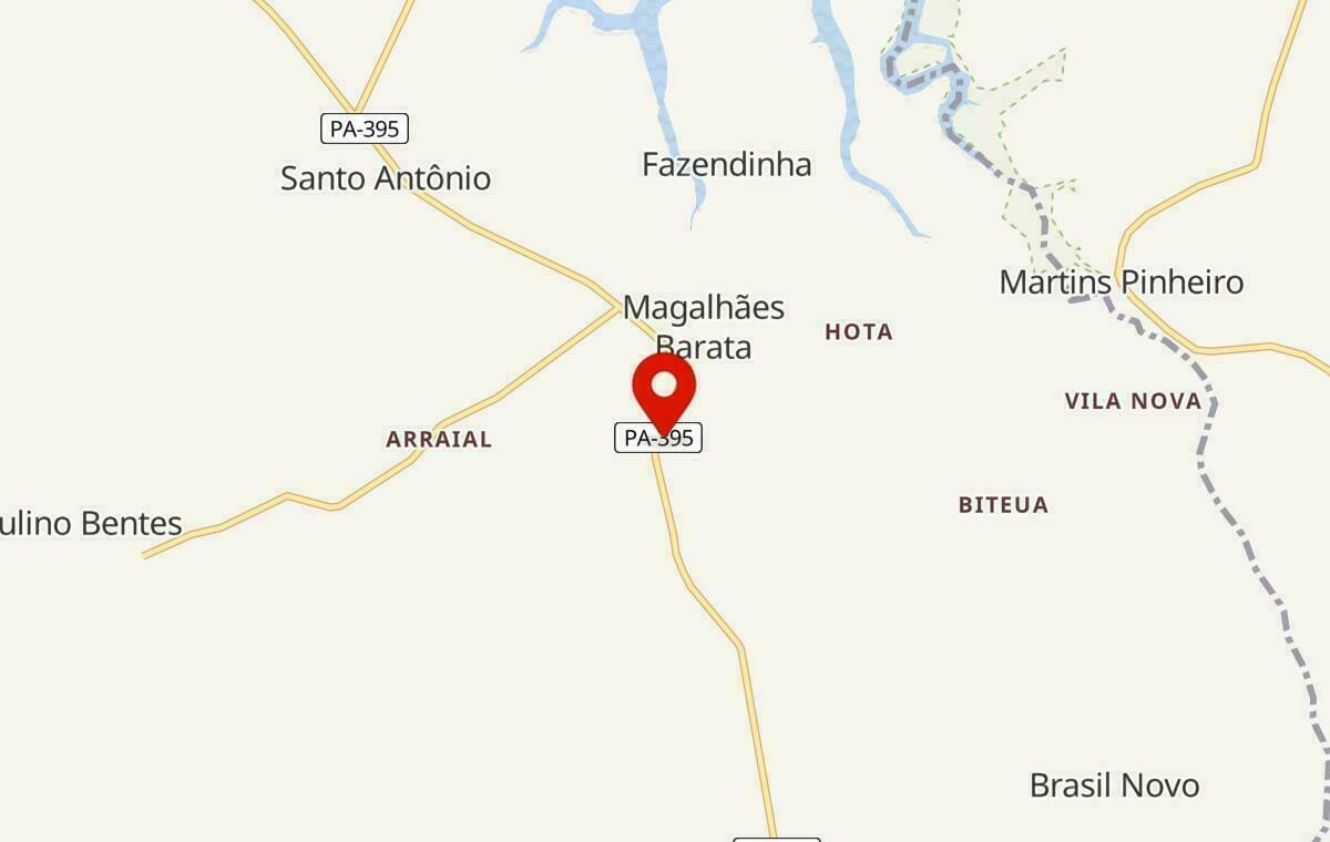 Mapa de Magalhães Barata no Pará