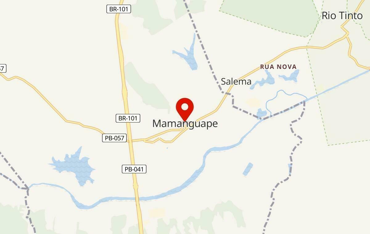 Mapa de Mamanguape na Paraíba