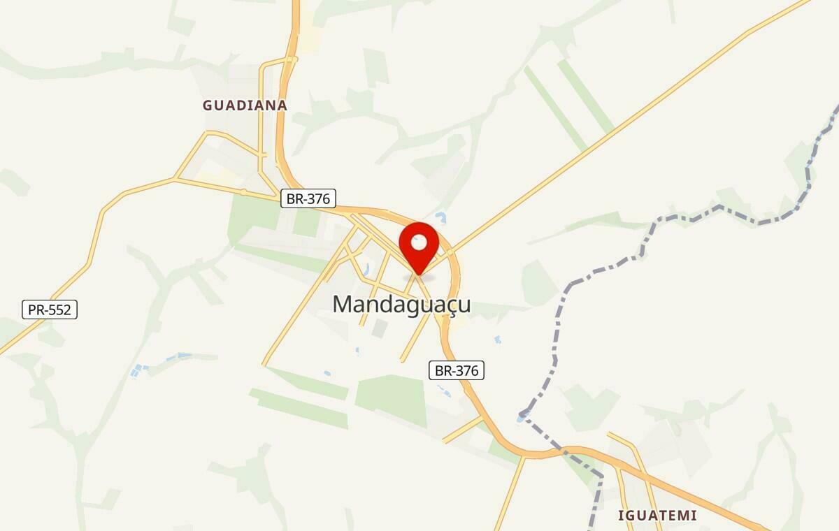 Mapa de Mandaguaçu no Paraná