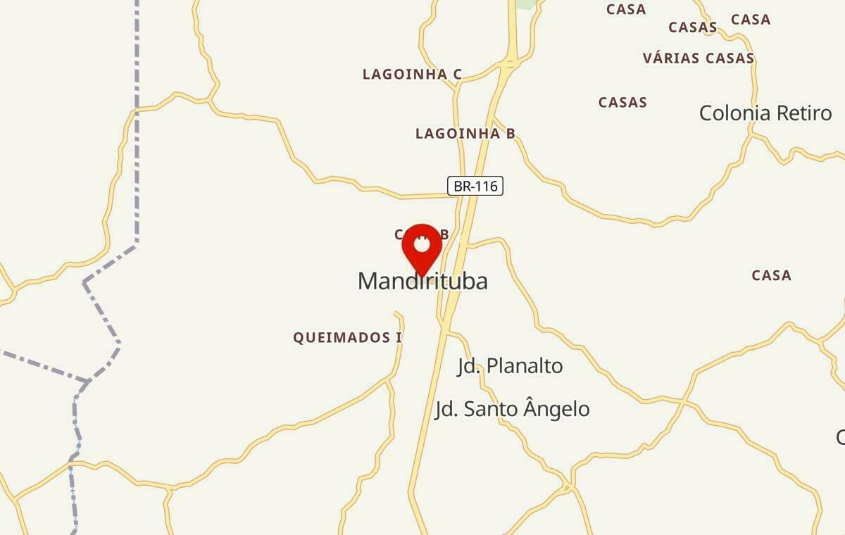 Mapa de Mandirituba no Paraná