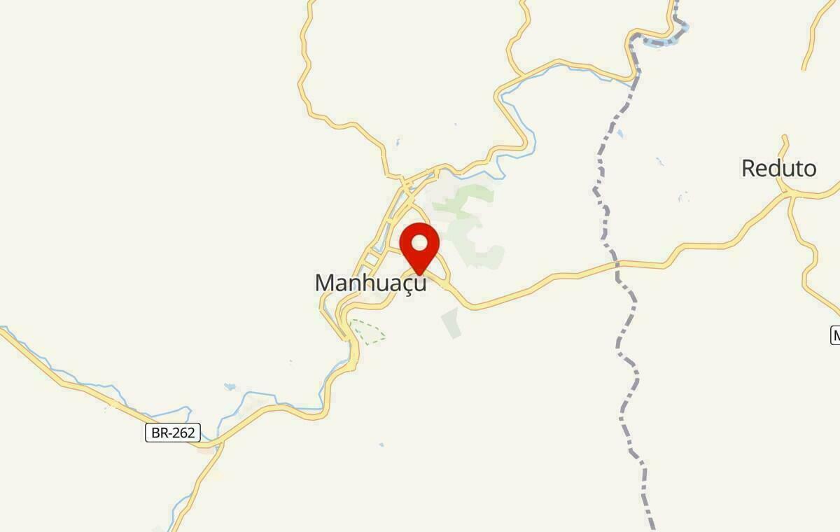 Mapa de Manhuaçu em Minas Gerais
