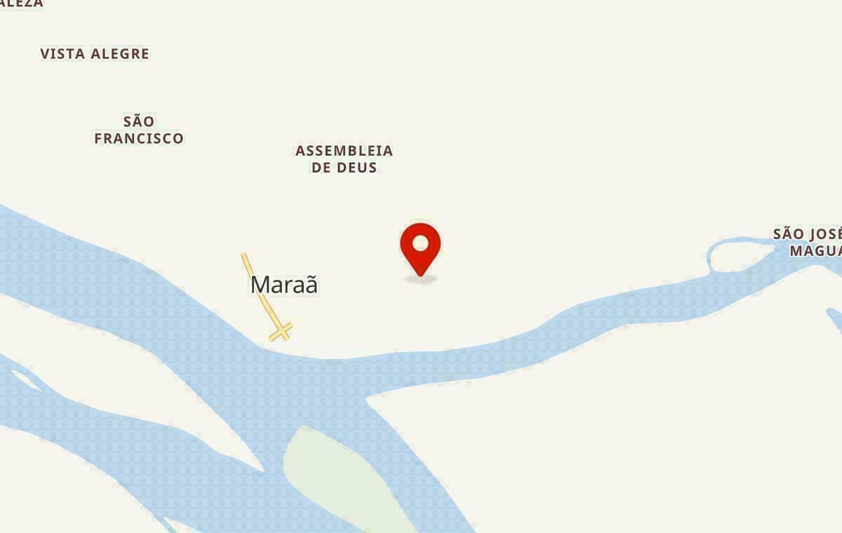 Mapa de Maraã no Amazonas