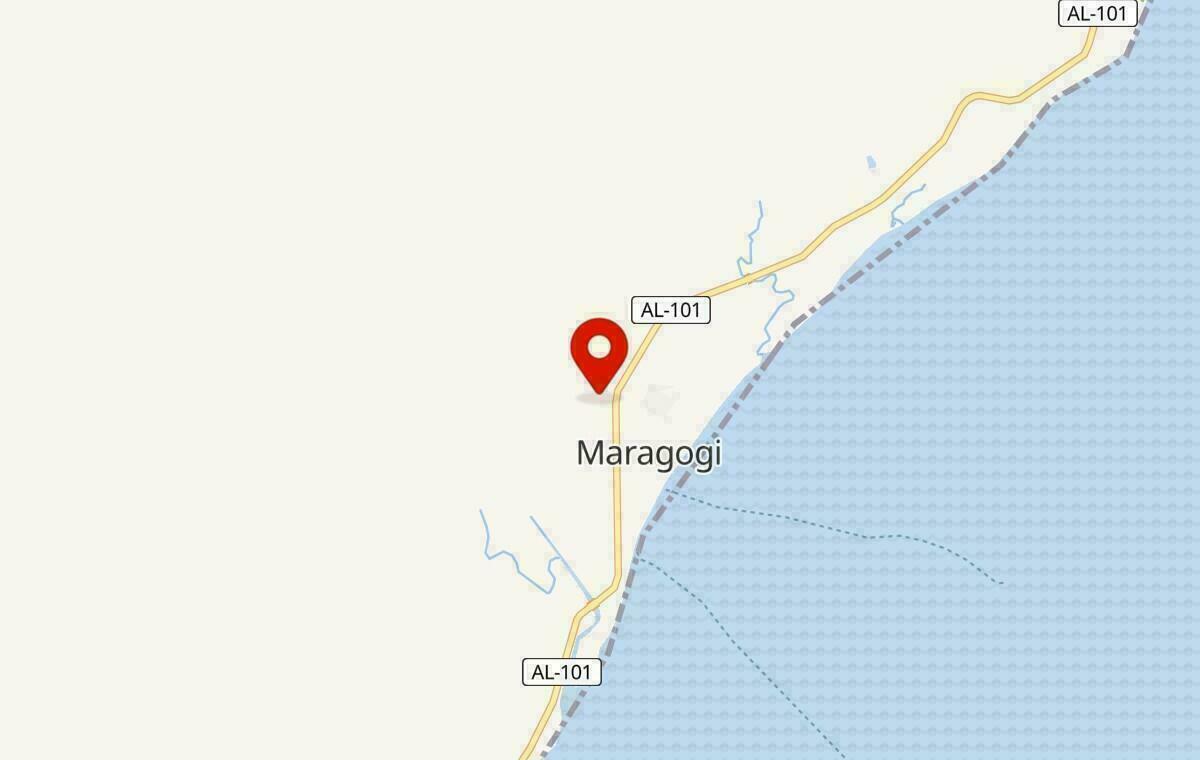 Mapa de Maragogi em Alagoas