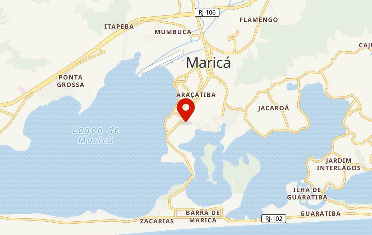 Mapa de Maricá no Rio de Janeiro