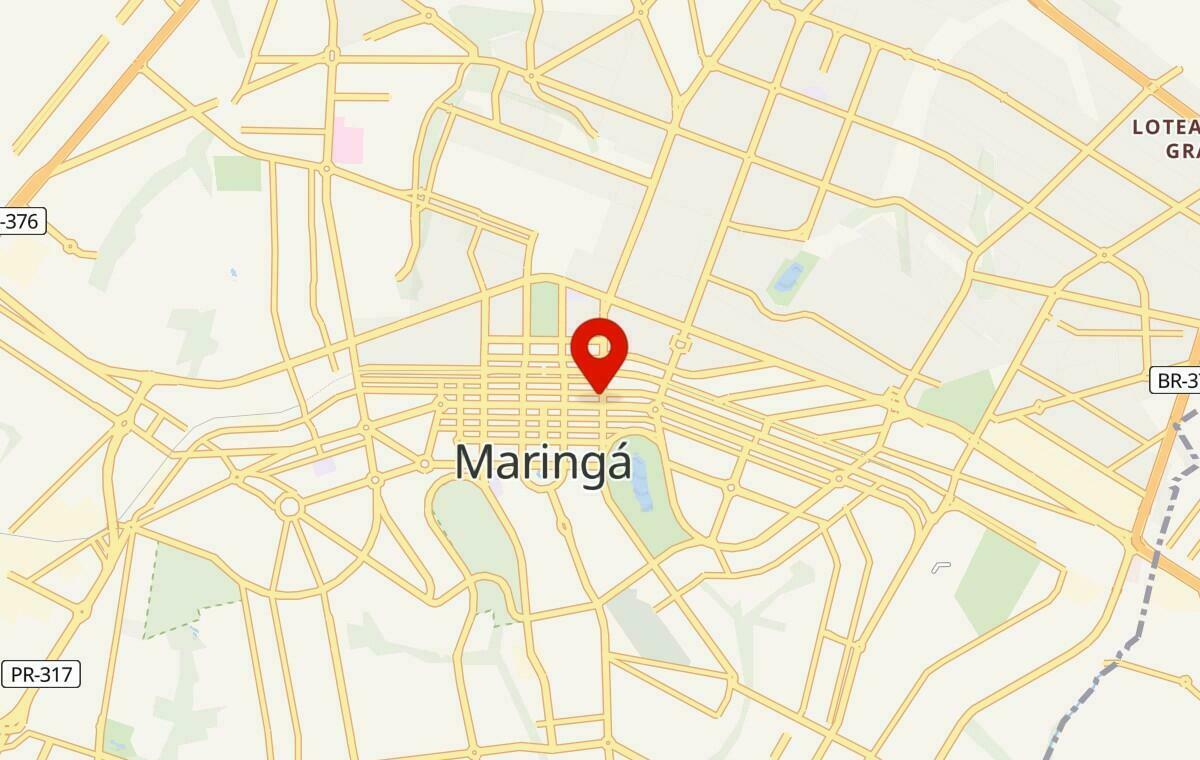Mapa de Maringá no Paraná