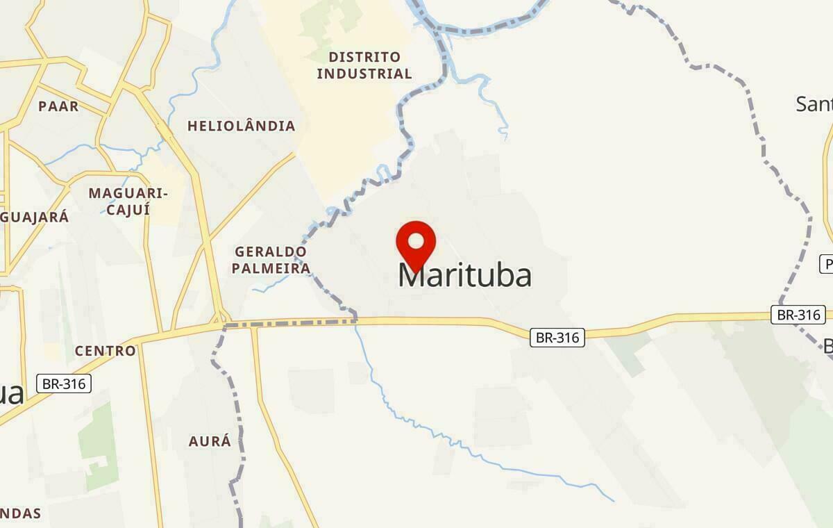 Mapa de Marituba no Pará
