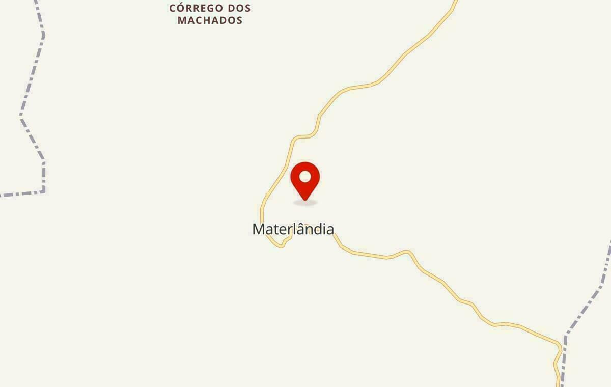 Mapa de Materlândia em Minas Gerais