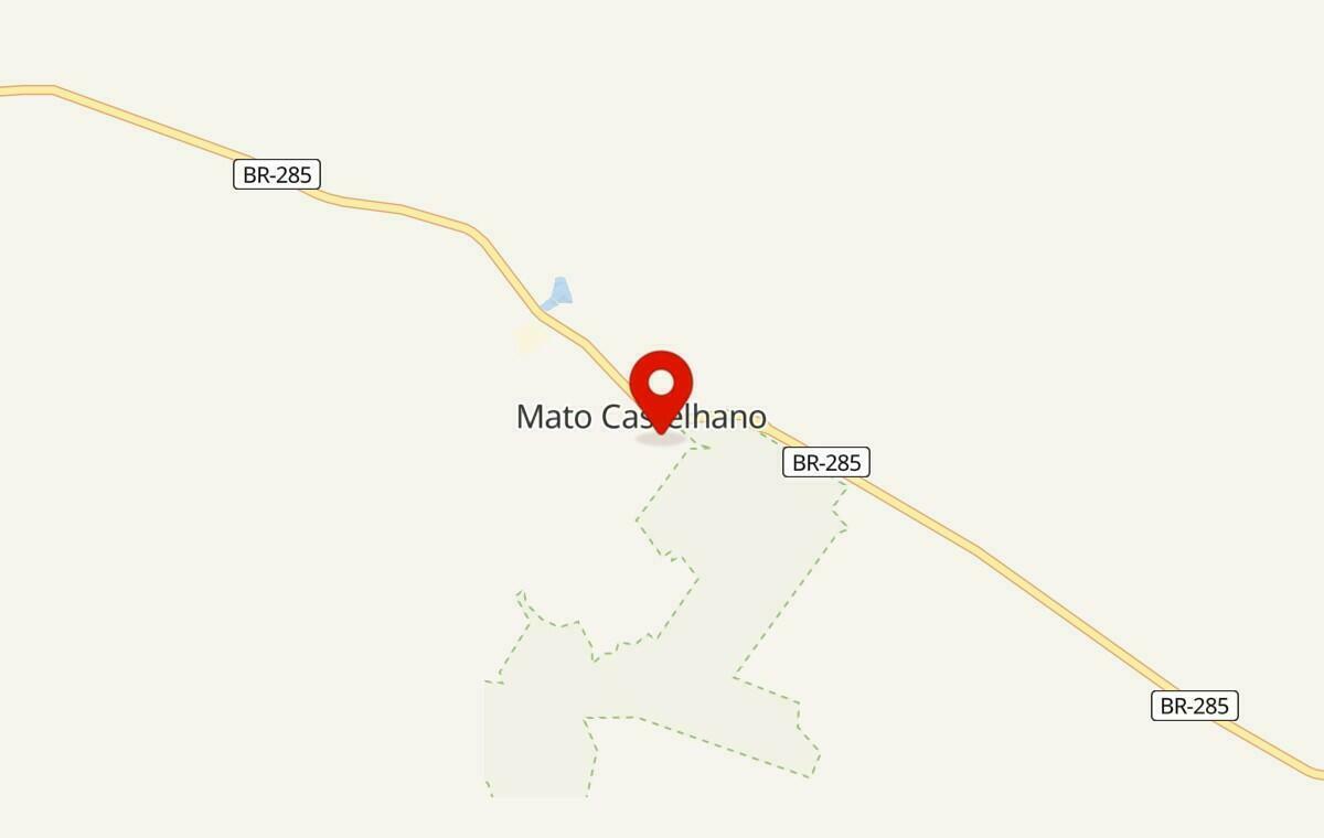 Mapa de Mato Castelhano no Rio Grande do Sul