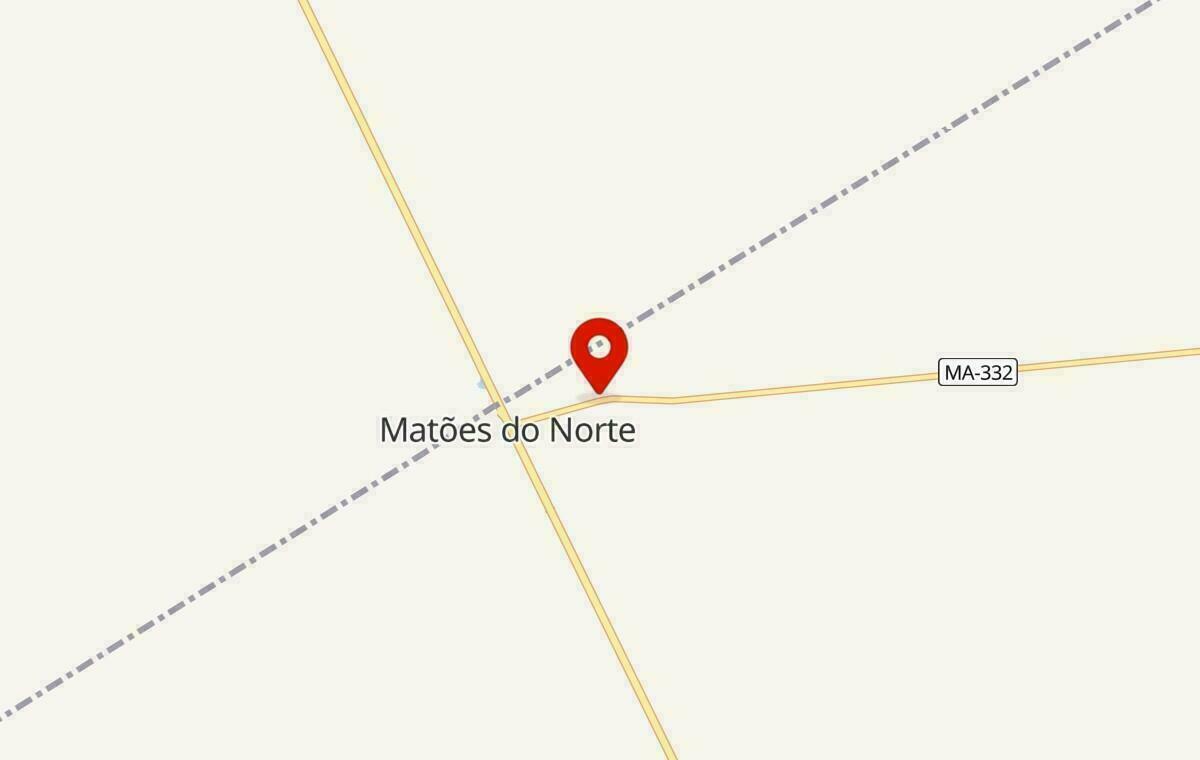 Mapa de Matões do Norte no Maranhão